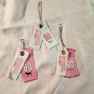 3 Victoria's Secret PINK Cloth Hang Tags Display Items